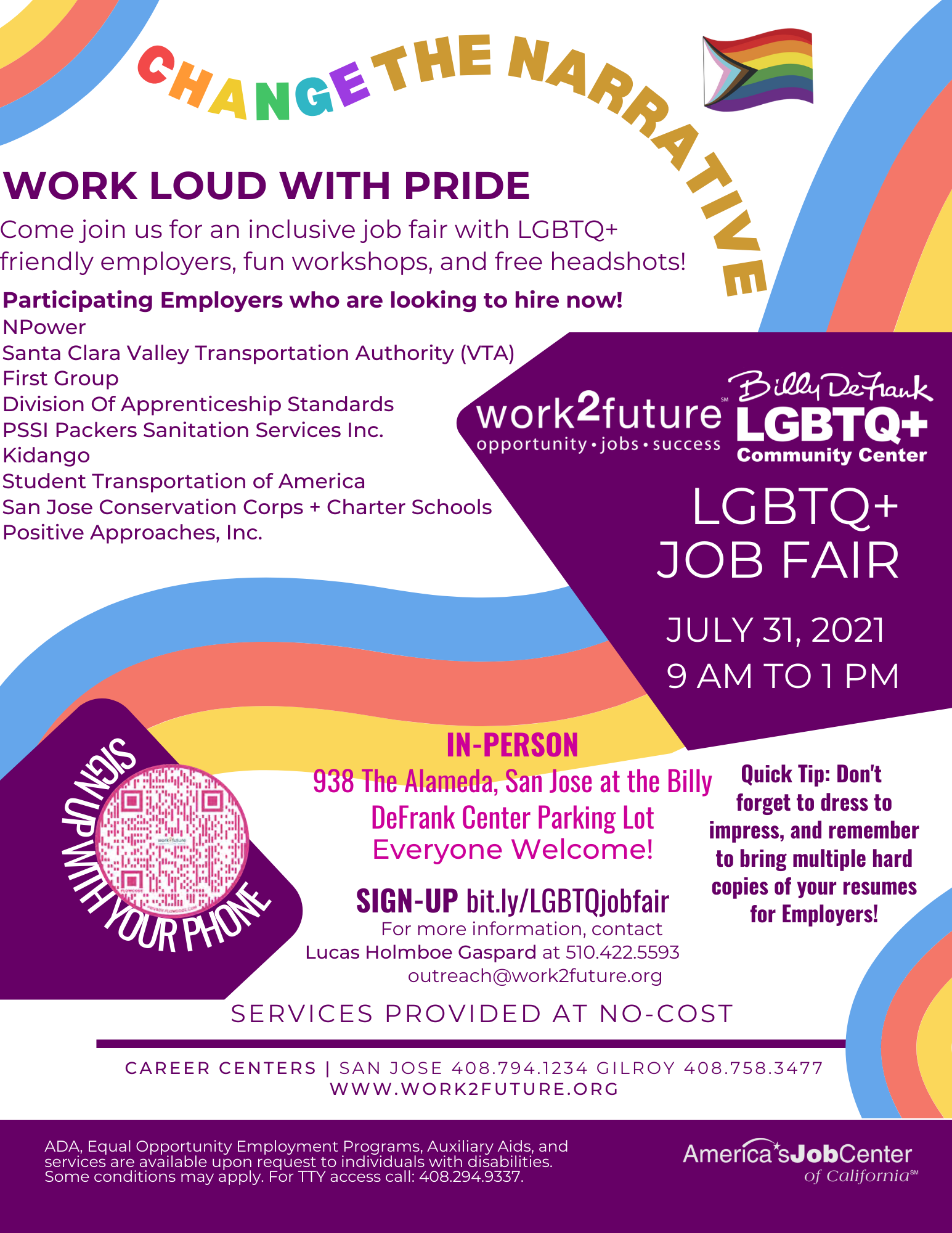 Work2future LGBTQ+ JOB FAIR - work2future