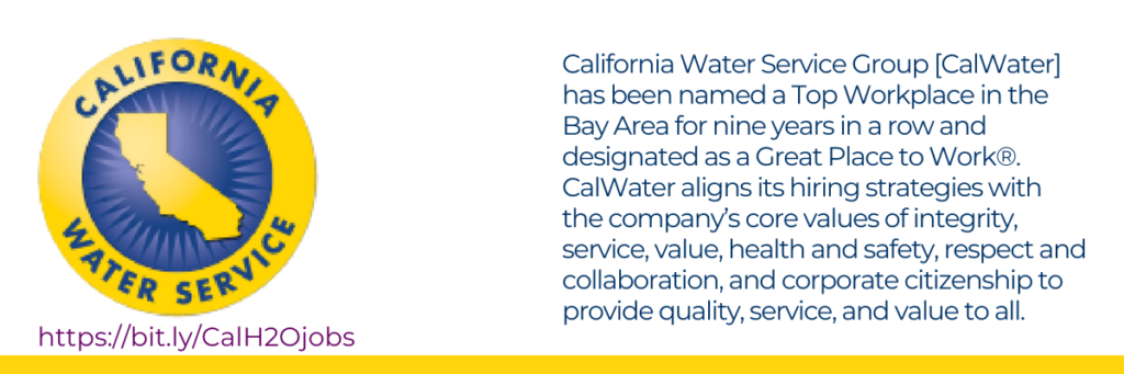 Grupo de servicios de agua de California [CalWater] https://bit.ly/CalH2Ojobs