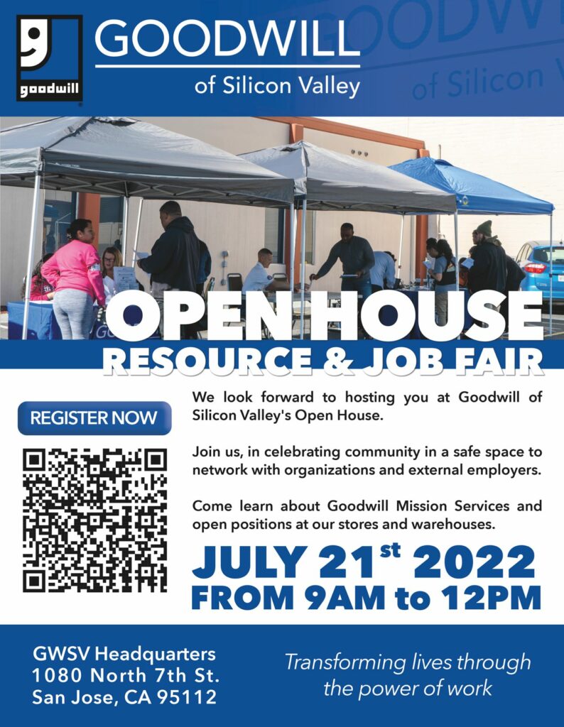 Goodwill of Silicon Valley Open House, Resource and Job Fair work2future
